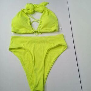 ⭐️Peddney neon yellow bikini set size large
